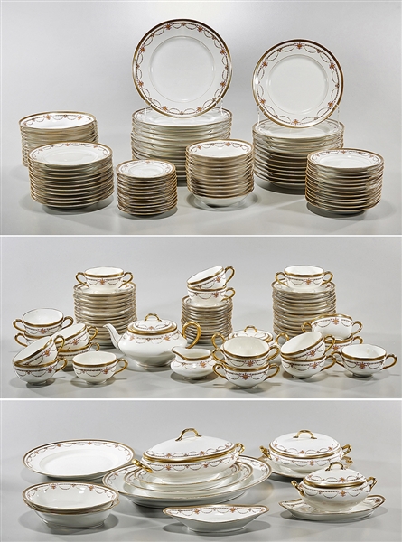 Appraisal: Large group of L Bernardaud Co Limoges dinnerware approx pieces