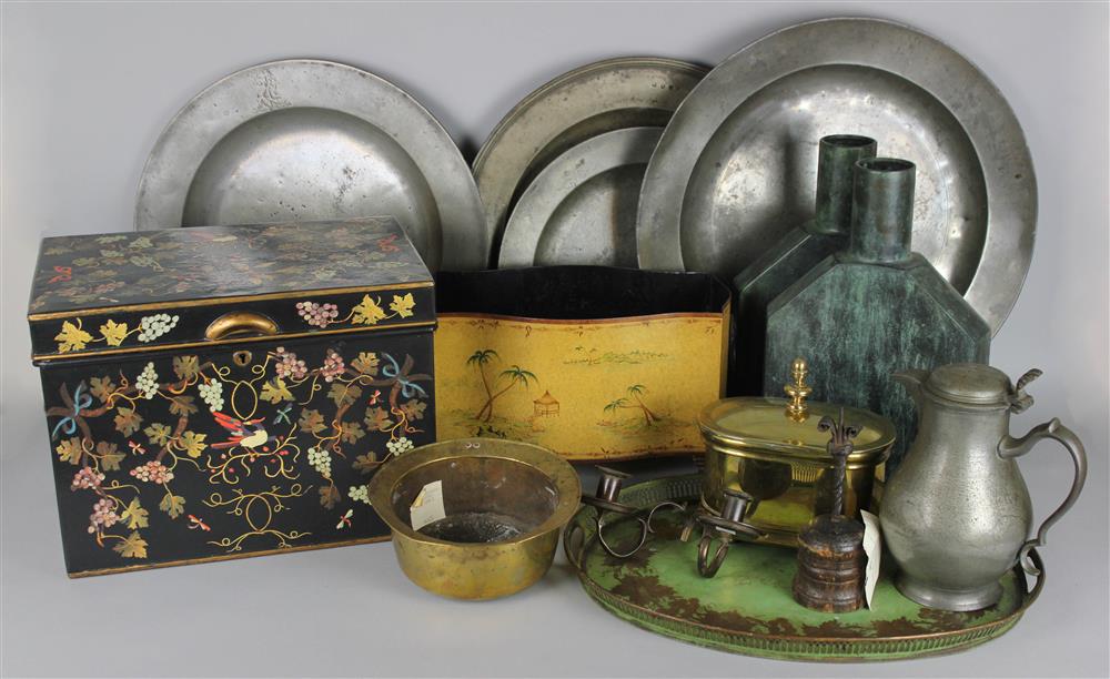 Appraisal: COLLECTION OF METALWARES VARIOUS DATES including a pair of verdigris