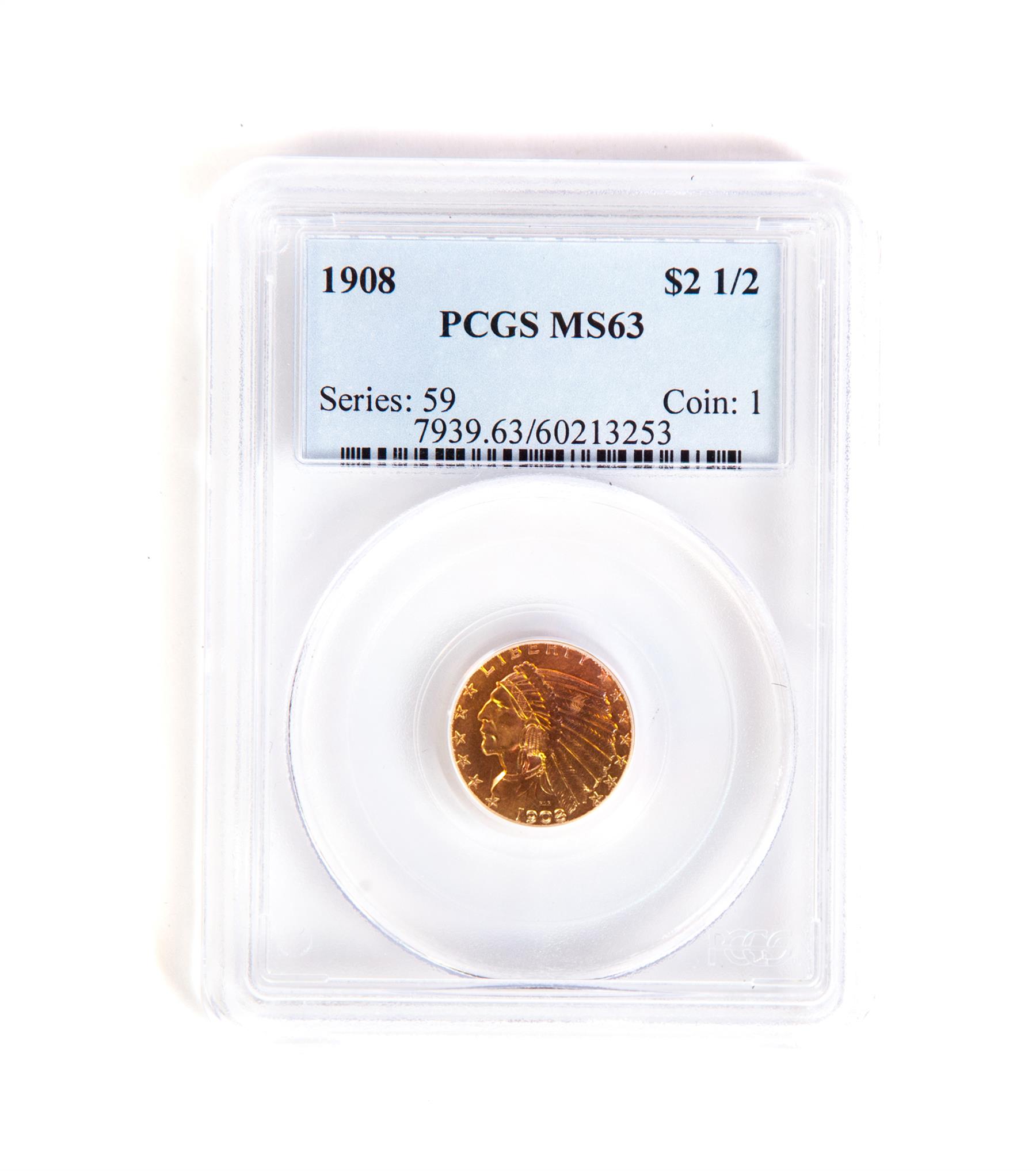 Appraisal: GOLD INDIAN HEAD QUARTER EAGLE MS PCGS