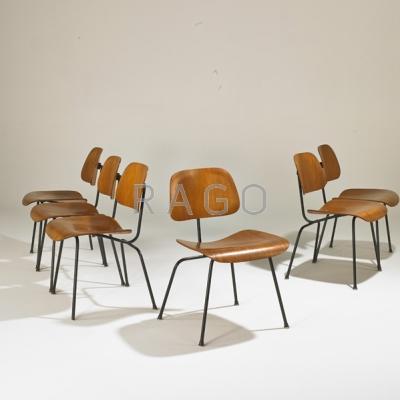 Appraisal: CHARLES AND RAY EAMES HERMAN MILLER Set of six dining