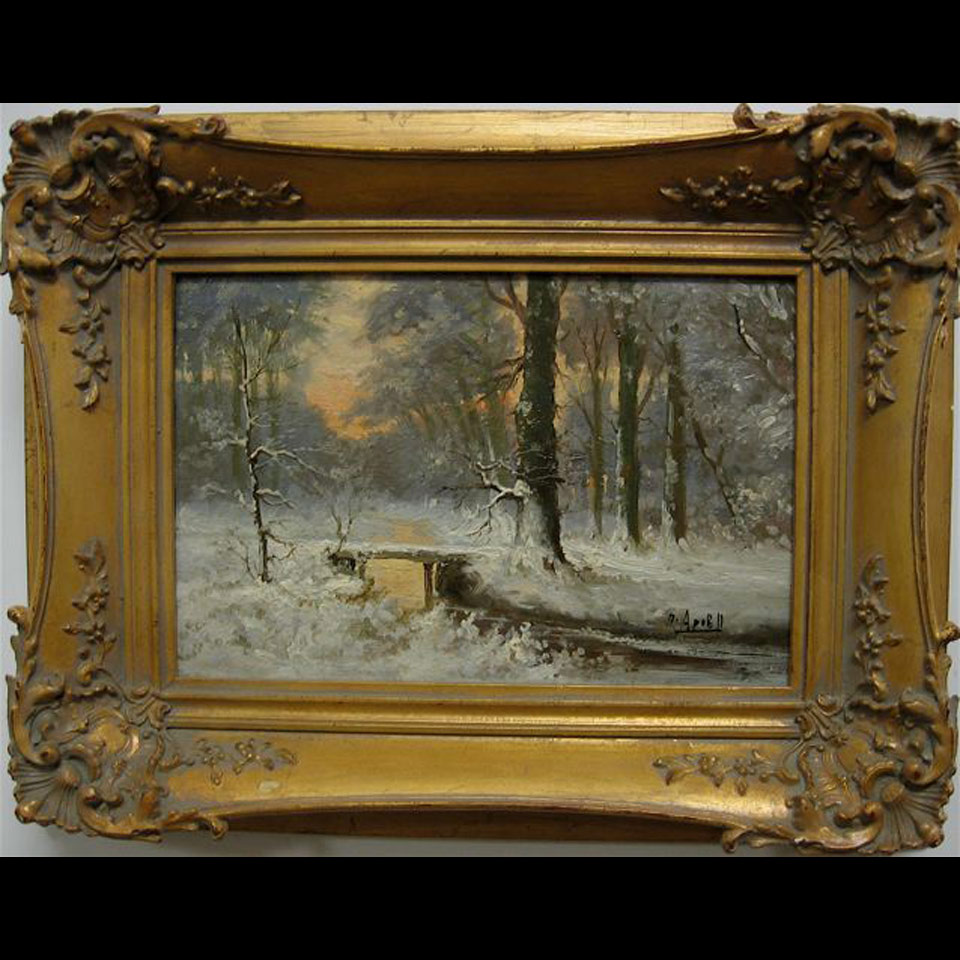 Appraisal: N APOELL DUTCH WINTER STUDY OIL ON PANEL x cm