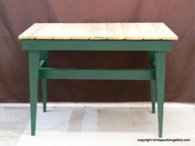 Appraisal: Hand Built Solid Pine Utility or Gardening Table yellow knotty