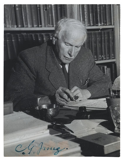 Appraisal: JUNG CARL GUSTAV Photograph Signed C G Jung image showing