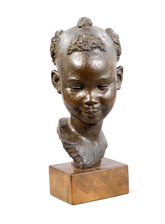 Appraisal: BUST OF A GIRL signed R Wening - and dated