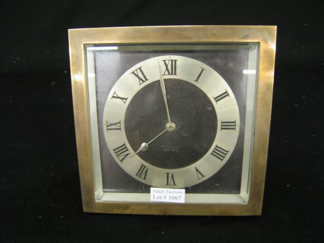 Appraisal: Tiffany Desk Clock brass case with Roman numeral dial square