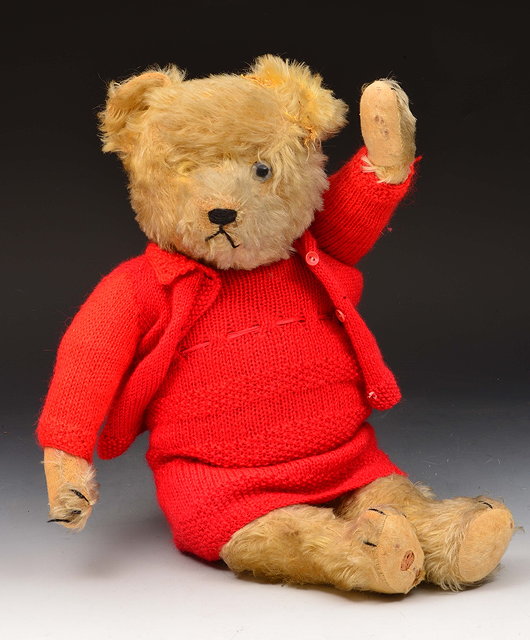 Appraisal: Old straw filled teddy bear