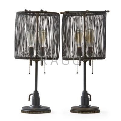 Appraisal: JASON WEIN b CLEVELAND ART Pair of table lamps Cleveland