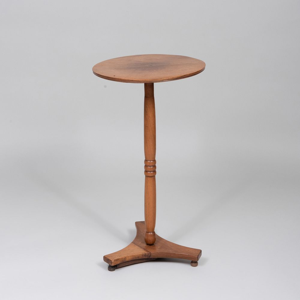 Appraisal: Provincial Walnut Candlestand x in Condition Slight seam separation on