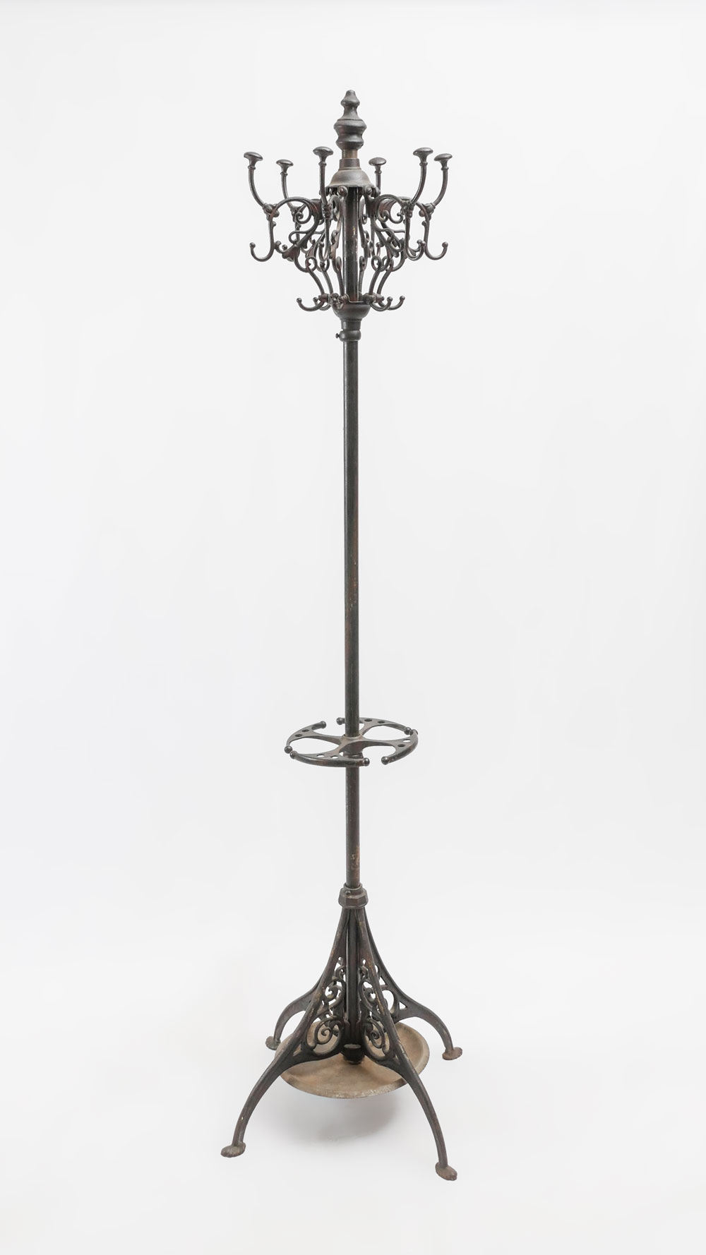 Appraisal: VICTORIAN CAST IRON HAT COAT RACK Victorian cast iron coat