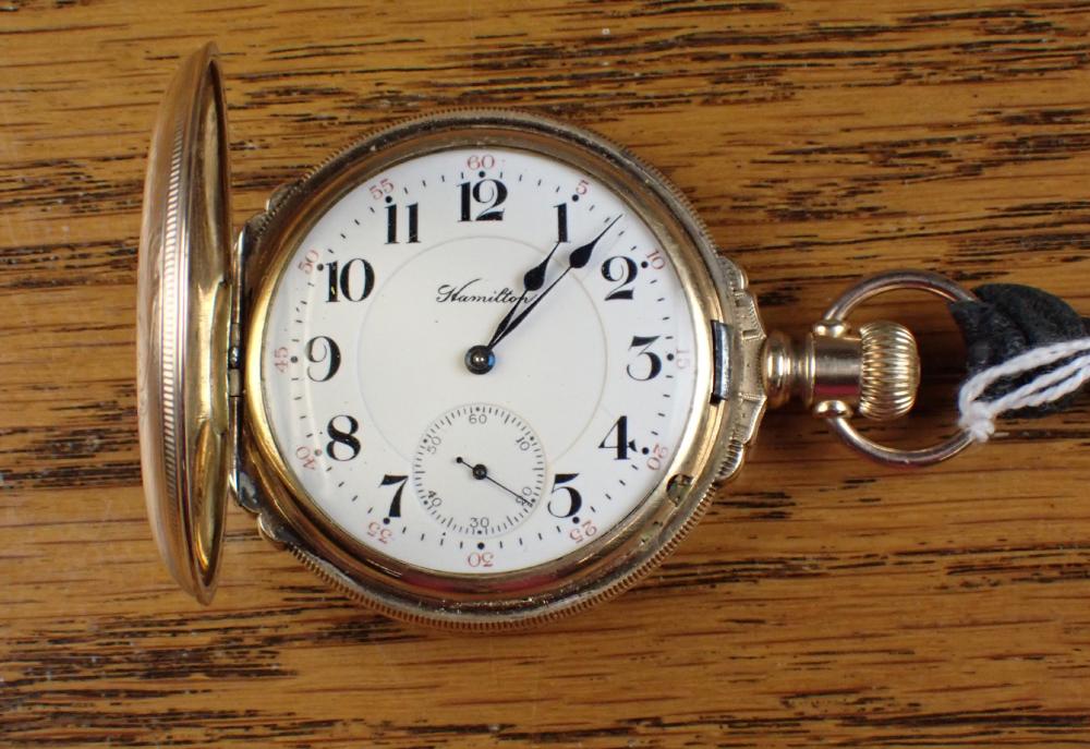 Appraisal: HAMILTON MODEL HUNTER CASE POCKET WATCH having hour minute dial