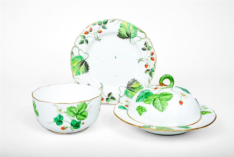 Appraisal: Minton's Porcelain Covered Dish Plate and Bowl Dish x in