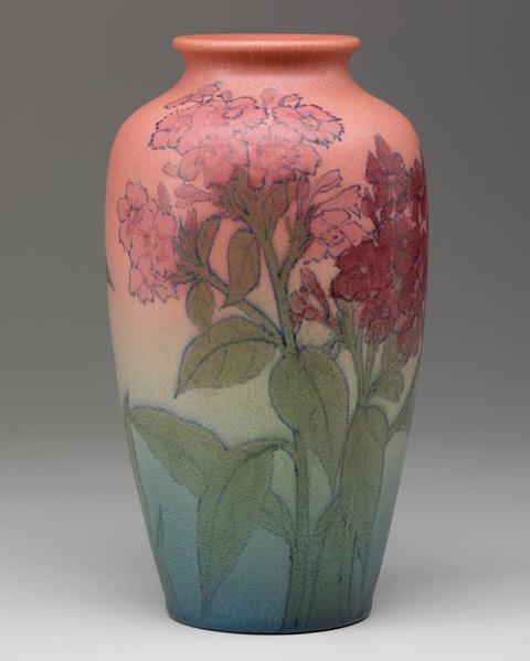 Appraisal: ROOKWOOD Decorated Mat vase painted by Elizabeth Lincoln with wild