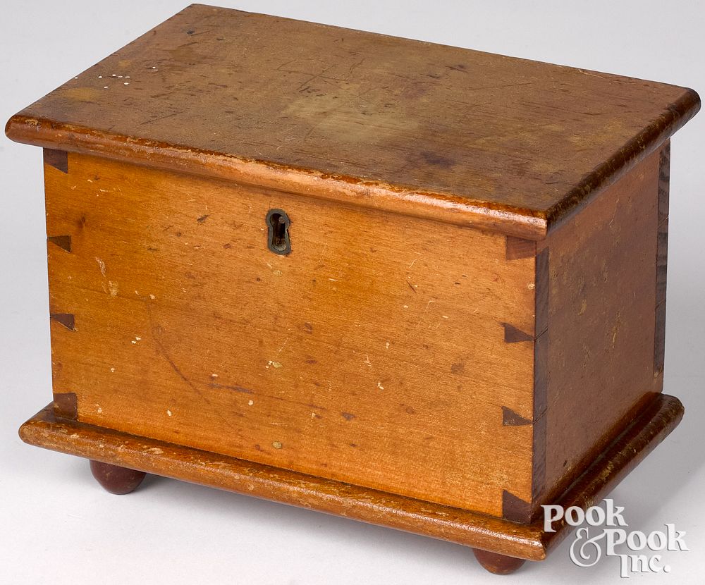 Appraisal: Miniature Pennsylvania poplar blanket chest Miniature Pennsylvania poplar blanket chest