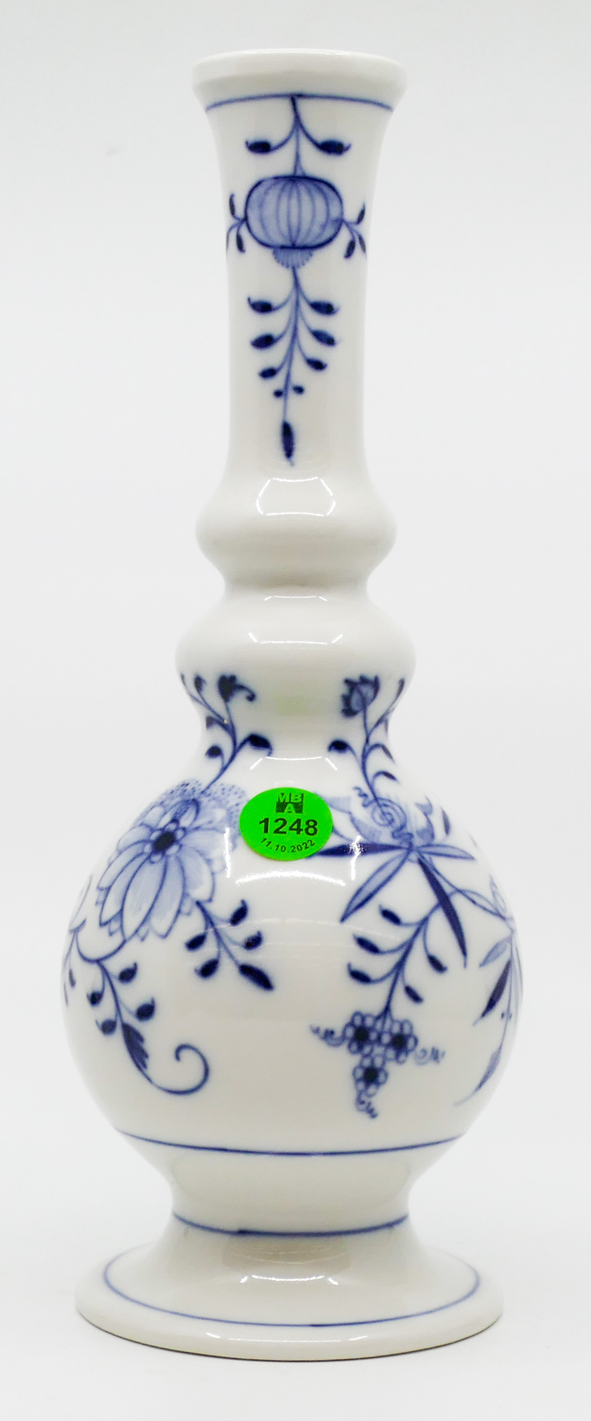 Appraisal: Meissen Blue Onion Porcelain Bottle Vase ''