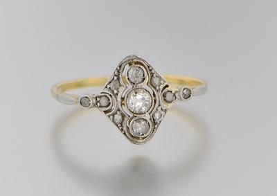 Appraisal: A Delicate Ladies' Gold and Diamond Ring k yellow gold