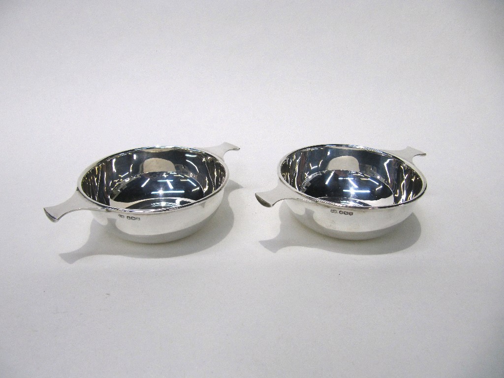 Appraisal: Pair of silver quaichs Sheffield