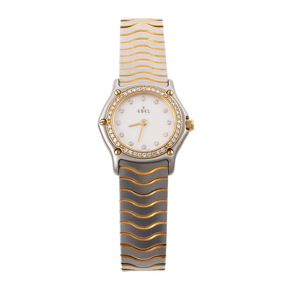 Appraisal: A Two Toned Diamond Ebel Sport Classic Watch K yellow