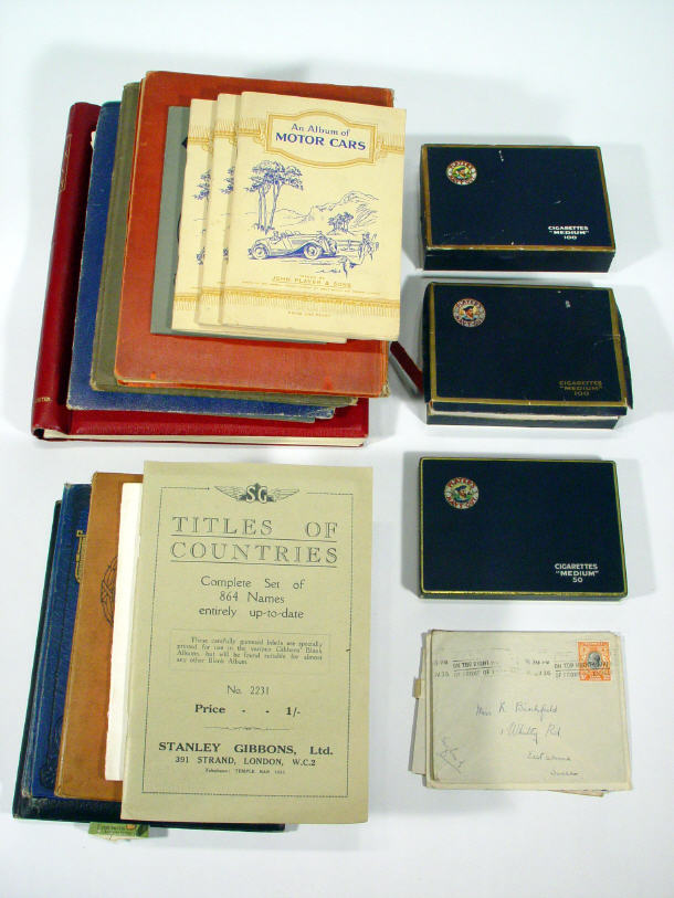 Appraisal: Collection of stamp and cigarette card albums mostly World stamps