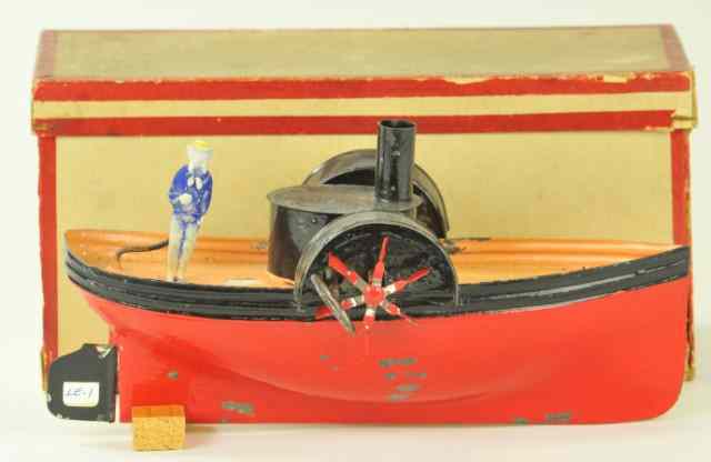 Appraisal: E F LEFEVRE BOXED PADDLE WHEELER France c 's hand