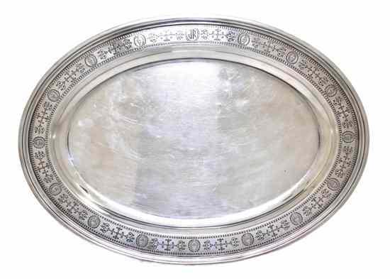 Appraisal: An American Sterling Silver Serving Dish Tiffany Co of oval