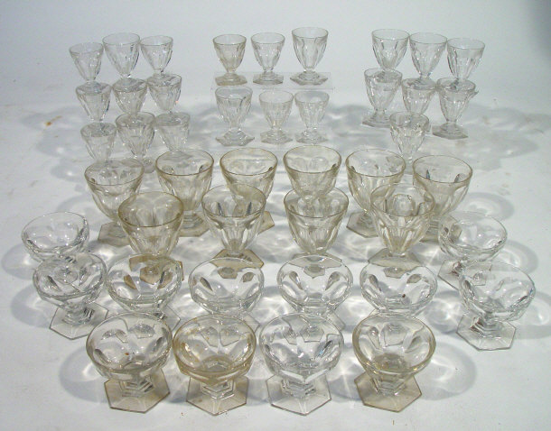 Appraisal: Suite of Baccarat cut glass tumblers and rummers etched marks