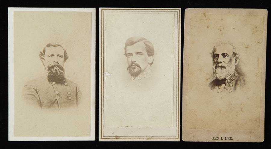 Appraisal: GROUPING OF CIVIL WAR PHOTOGRAPHS This grouping consists of CDV