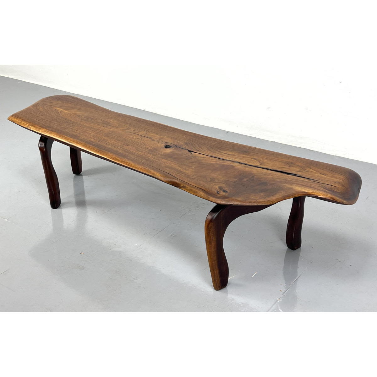 Appraisal: James Monroe Camp Studio Made Coffee Table Freeform natural top