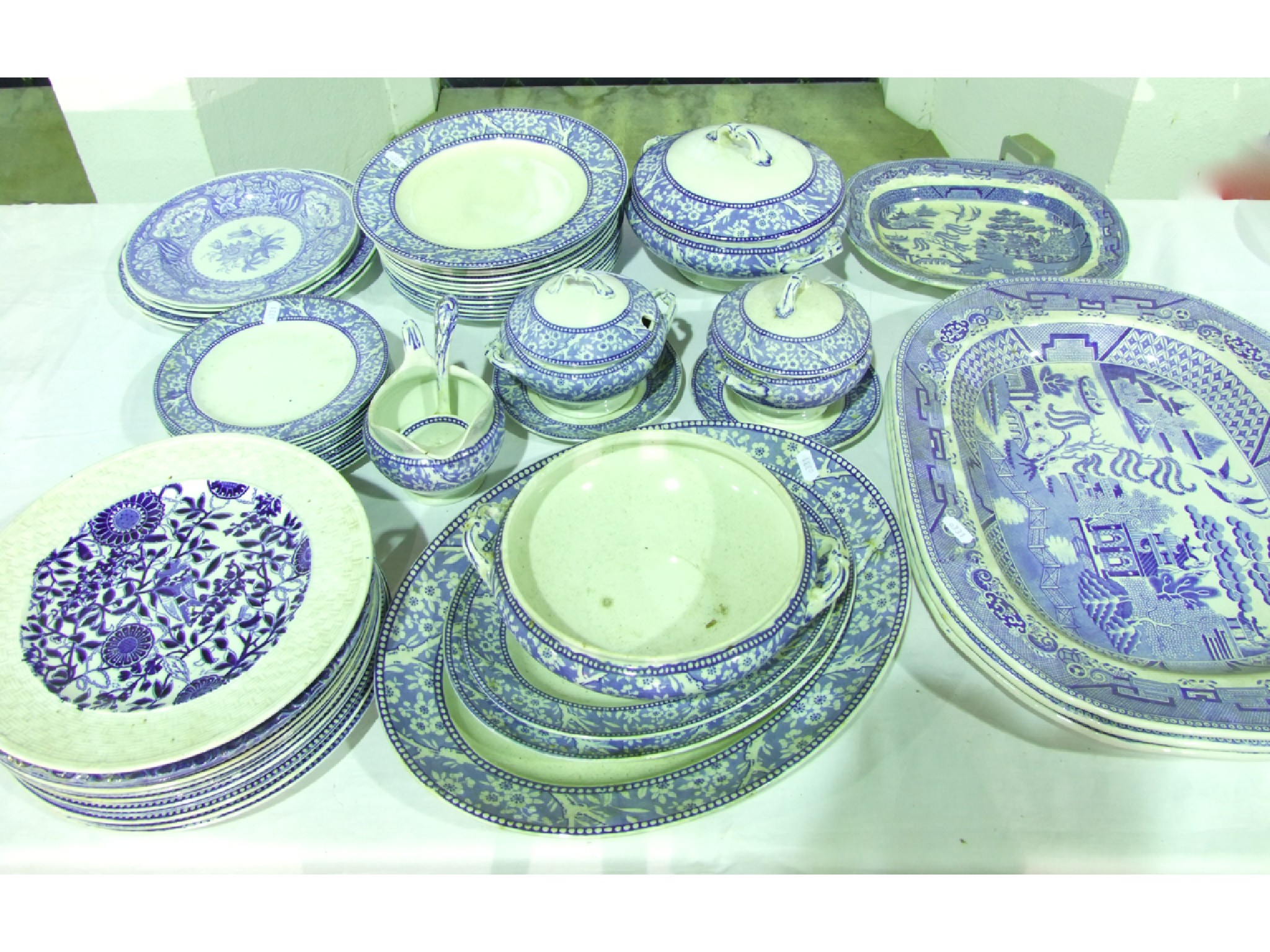 Appraisal: A quantity of Wedgwood and Co blue and white printed