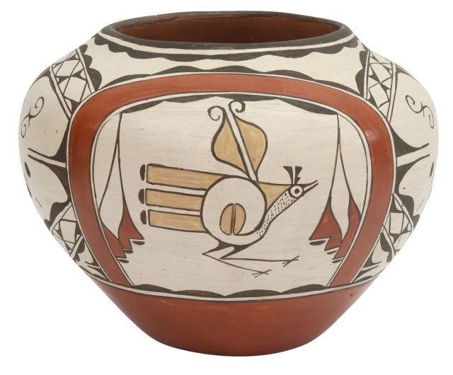 Appraisal: Native American pottery olla signed Kathy Pino Zia Pueblo New