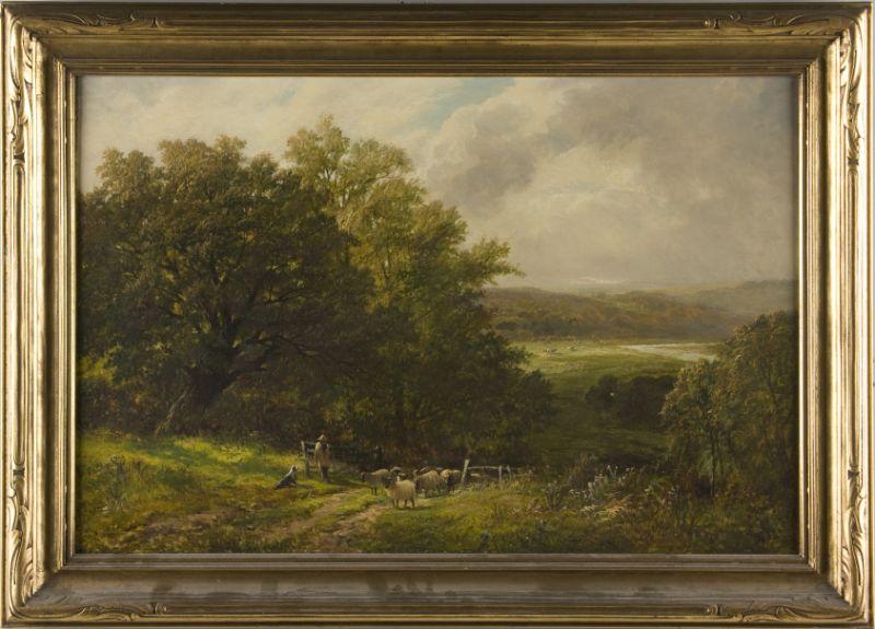 Appraisal: George Turner II British - Shepherd oil on canvas relined