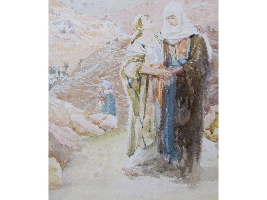 Appraisal: Watercolour 'Ruth and Naomi' attributed on the reverse to Robert