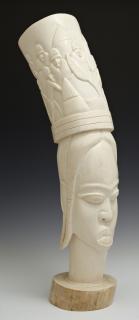 Appraisal: African Carved Ivory Bust of a Woman mid th c