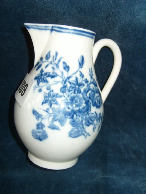 Appraisal: An th century Worcester blue and white printed jug of