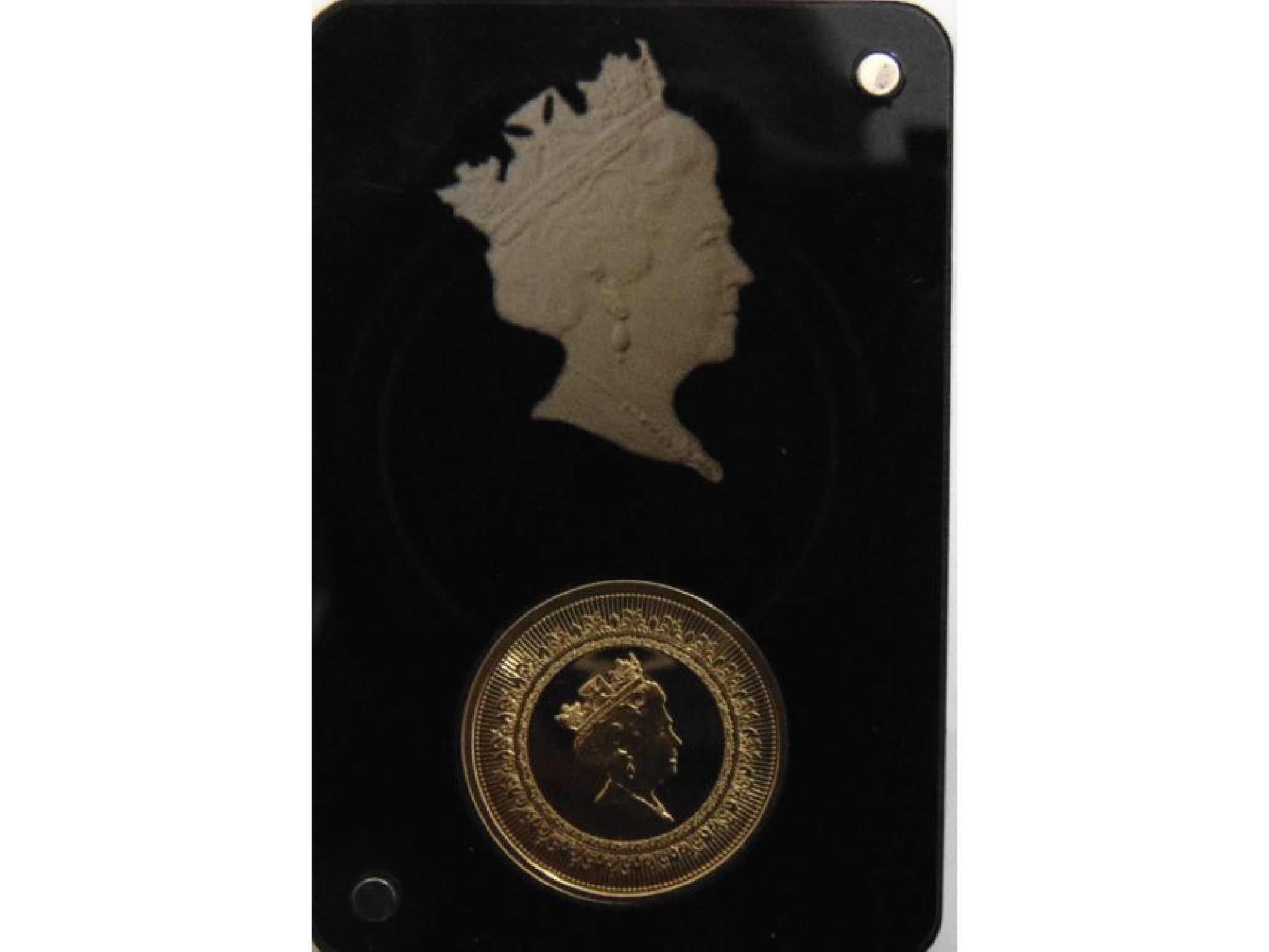 Appraisal: A Tristan da Cunha Gold Portrait Sovereign Proof fitted display