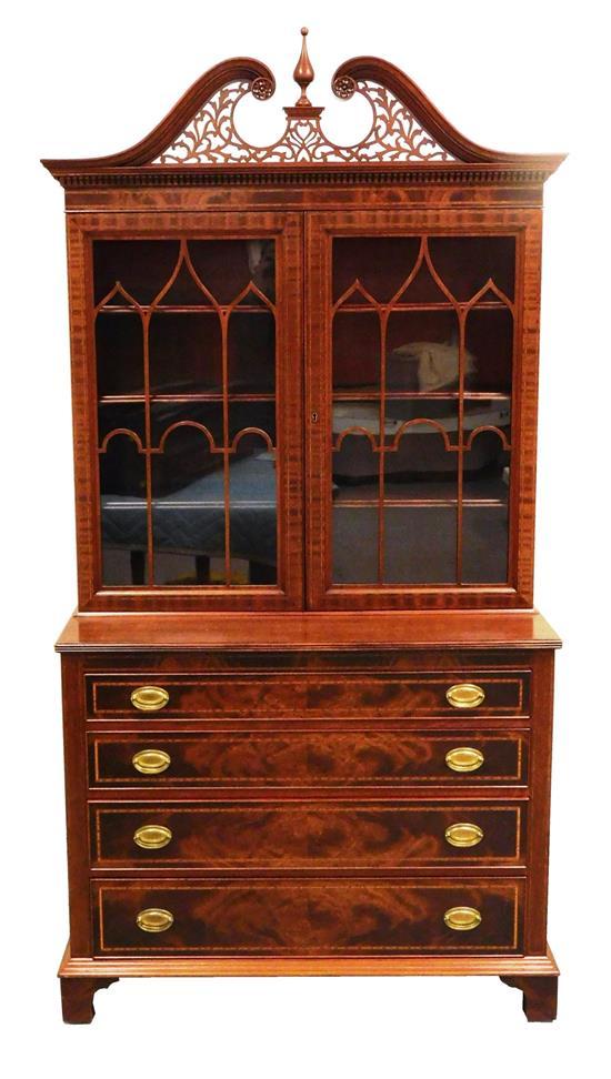 Appraisal: Federal style secretary desk early th C Williams Kimp Grand