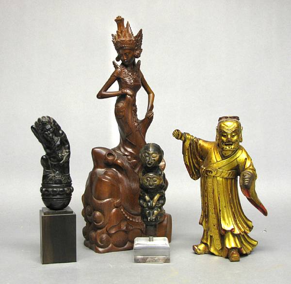 Appraisal: Southeast Asian Works of Art Including two Indonesian carved wood