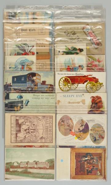 Appraisal: Lot of Advertising Postcards This lot includes postcards advertising such