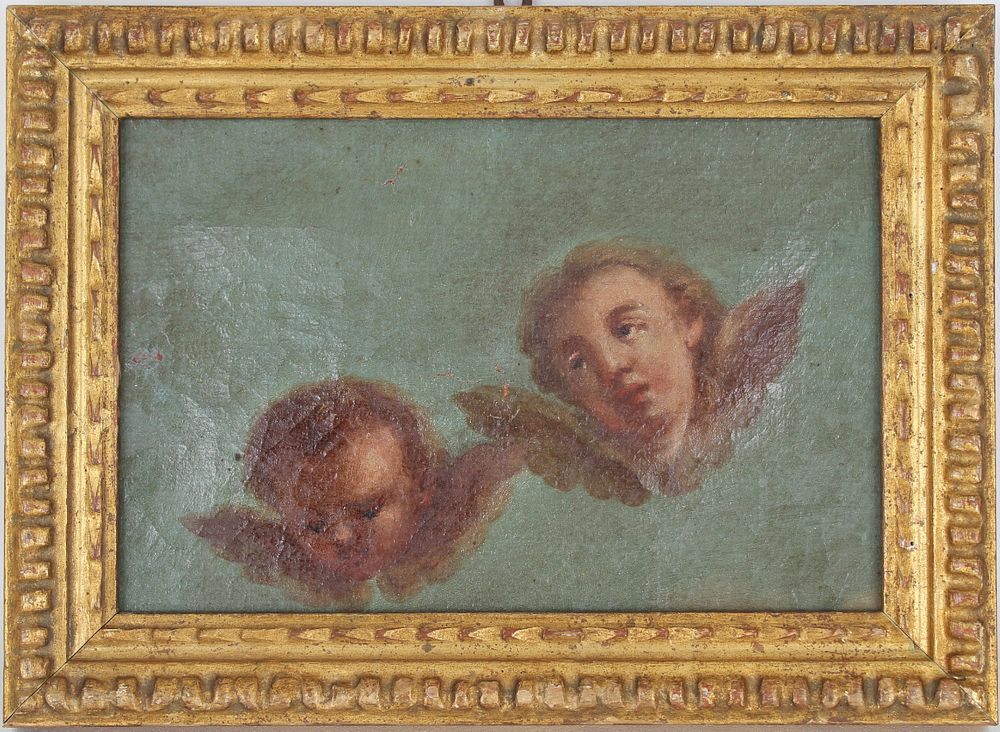 Appraisal: th C Italian School Painting of Two Cherubs th Century