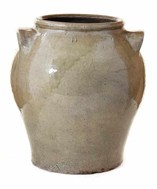 Appraisal: Early Edgefield stoneware storage jar Pottersville South Carolina circa alkaline