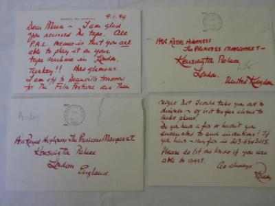 Appraisal: Roddy McDowall two letters addressed to H R H Princess