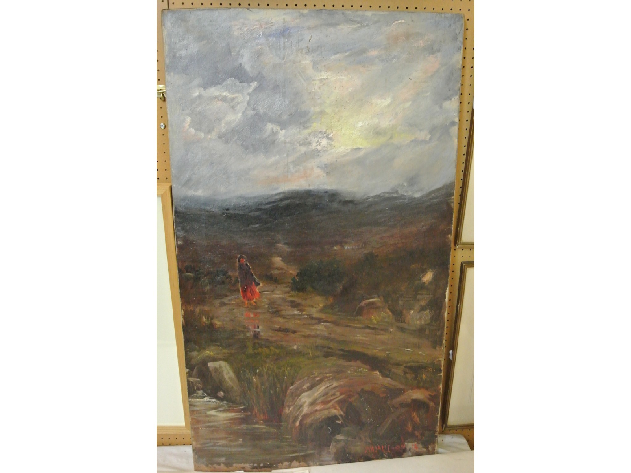 Appraisal: An early th century oil painting on canvas by James