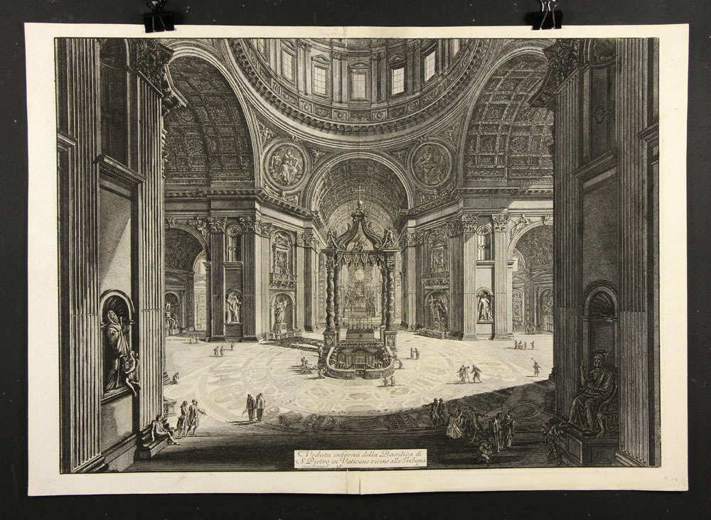 Appraisal: - Piranesi Veduta interna della Basilica di S Pietro in