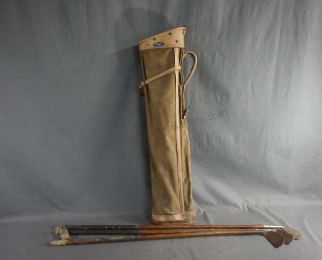 Appraisal: c 's golf clubs and bag includes Hillerich Bradsby Lo-Score