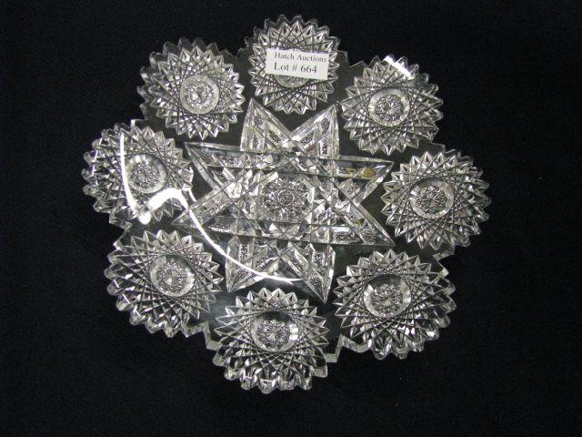 Appraisal: Brilliant Period Cut Glass Dish Meridan Star pattern scarce few