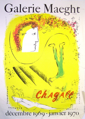 Appraisal: After Marc Chagall - - Heads exhibition poster for Galerie