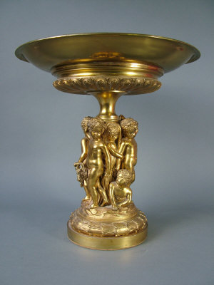 Appraisal: A Victorian style gilt brass neo-classical style tazza decorated with