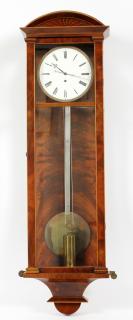 Appraisal: VIENNA REGULATOR BIEDERMEIER WALL CLOCK ONE WEIGHT VIENNA REGULATOR BIEDERMEIER