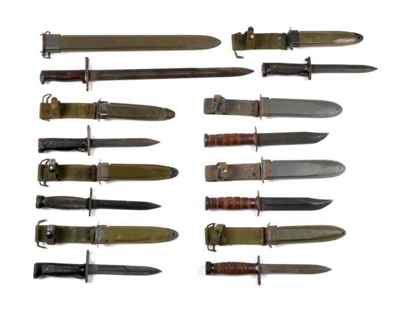 Appraisal: Lot Of U S Knives Bayonets Includes the U S