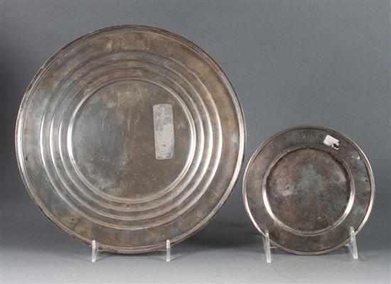 Appraisal: American sterling silver serving tray Kirk Baltimore and a Tiffany