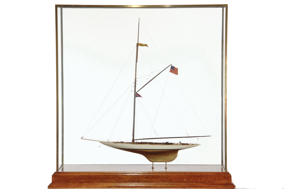 Appraisal: CASED YACHT MODEL - Racing Yacht 'Reliance' full hull wood